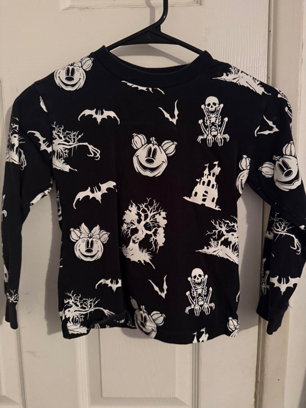 Disney Black Halloween Print Long Sleeve Tee